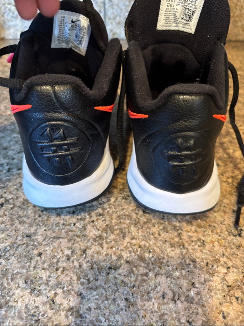 Nike Kids Red and Black Low-Top Basketball Sneakers - Picture 6 of 11